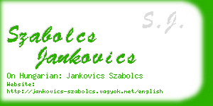 szabolcs jankovics business card